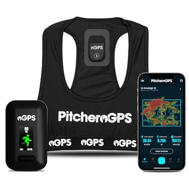 PitcheroGPS Soccer Tracker & Vest - Tracks 18 Key Performance Metrics - Includes 60 Days Subscription. Soccer Training Equipment for Performance & Fitness Tracking (Adult Small)