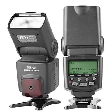 Meike 430N TTL Speedlite LCD Display Shoe Mount Flash Compatible with Nikon F System Digital SLR Cameras D3400 D3300 D3200 D5600 D850 D750 D7200 D5300 D5500 D500 D7100 D3100 etc
