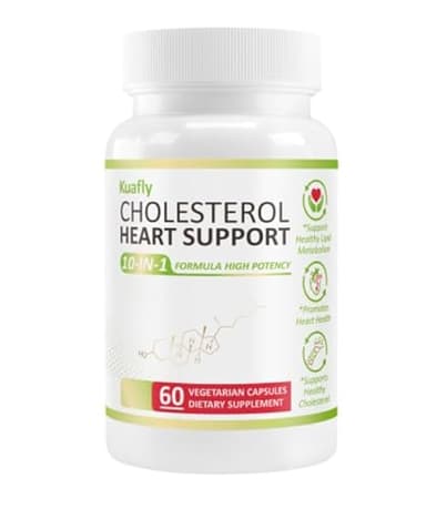 KUAFLY Cholesterol Lowering Supplements & Heart Support with Plant Sterols, Niacin, Red Yeast Rice, Cholesterol Supplements Support Normal Cholesterol Levels 60 Capsules