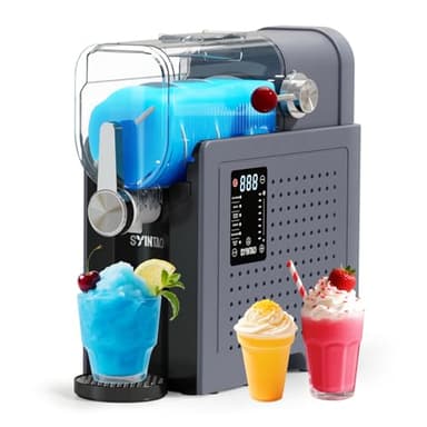Slushie Machine – No Ice Needed, 88oz Frozen Drink & Soft Serve Ice Cream Machine. Slushy Machine For Home with LED Display, One-Touch Reservation & 6 Pre-set Programs for Frozen Margaritas, Frappés