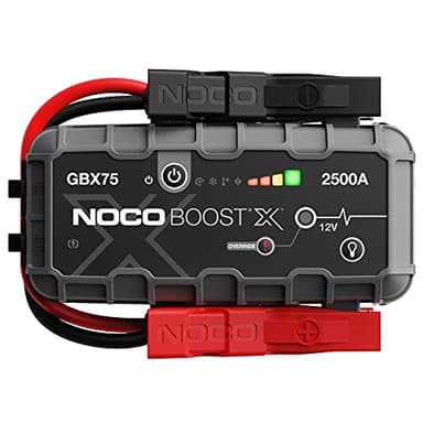 NOCO Boost X GBX75: 2500A UltraSafe Jump Starter – 12V Lithium Battery Booster Pack, Portable Jump Box, Power Bank & Jumper Cables - for 8.5L Gas and 6.5L Diesel Engines