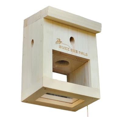 Carpenter Bee Traps for Outside - Carpenter Bee Patrol Trap B1 - Slanted Roof - Wood Bee Traps - Carpenter Bee Trap (1 Pack)