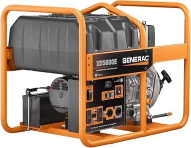 Generac 6864 XD5000E 5000-Watt Diesel-Powered Portable Generator - Ideal for Emergency Backup Power and Job Sites - Reliable Power for Demanding Applications - CARB Compliant