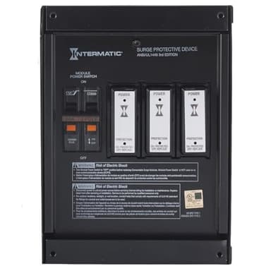 Intermatic IG2240-IMSK Advanced Surge Protection with Easily Replaceable IMODULES - Intermatic Smart Guard IG2240-IMSK Whole Home Surge Protector, Black