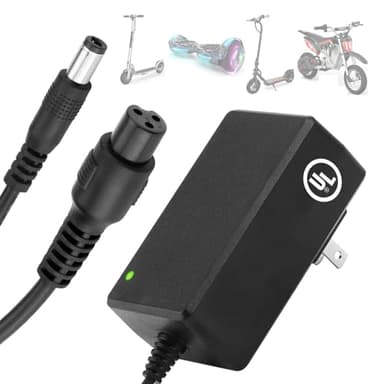 42V Compact Electric Scooter Hoverboard Charger for Hover-1 Gotrax Jetson & More 36V Lithium Battery, UL Certified Safe & Powerful & Small with 2 Common Connectors