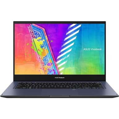 ASUS VivoBook Go 14 Flip Thin and Light 2-in-1 Laptop, 14" FHD Touch, Intel Celeron N4500 CPU, UHD Graphics, 4GB RAM, 128GB eMMC, Fingerprint, Windows 11 Home in S Mode, Quiet Blue, J1400KA-DS04T