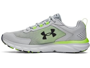 Under Armour Mens Charged Assert 9 Marble Running Shoe, Mod Gray/Lime Surge/Black, 9.5