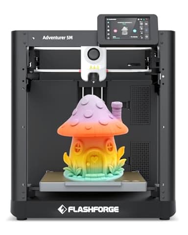 FLASHFORGE Adventurer 5M 3D Printer High Speed Max 600mm/s with Auto Leveling, 3-Second Nozzle Change, 220×220×220mm Printing, 280°C Direct Drive for Kids/Beginners/Home