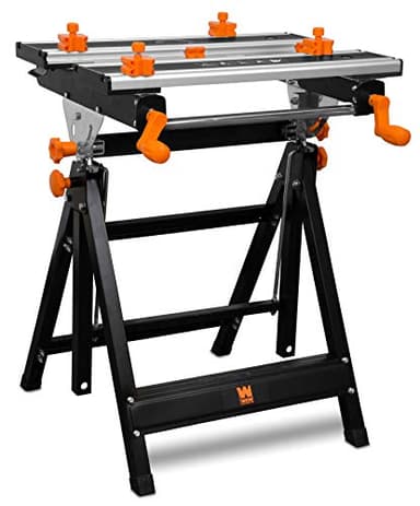 WEN Portable Work Bench with Steel Construction, Clamping Vises, and Adjustable Height and Bevel (WB2322T)
