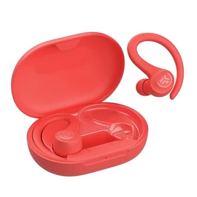 JLab Go Sport+ Wireless Workout Earbuds Featuring C3 Clear Calling, Secure Earhook Sport Design, 35+ Hour Bluetooth Playtime, 3 EQ Sound Settings, and IP55 Sweat Resistance (Coral)