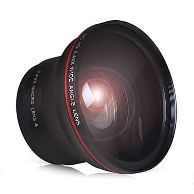 PowerTrust 52MM 0.43x Professional HD Wide Angle Lens with Macro Portion for Nikon D7100 D7000 D5500 D5300 D5200 D5100 D3300 D3200 D3100 DSLR Cameras