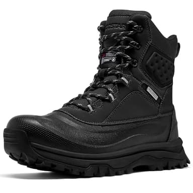 Coostar Snow Boots for Men Insulated Waterproof Winter Boots Outdoor Boot for Cold Weather Black Size 11