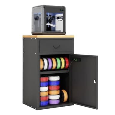 biosplot 180L 3D Printer Filament Storage Cabinet with Dehumidifier(60W Drying Power, <8W avg. Consumption), Industrial Sealed Dehumidifying Cabinet Box Holds for 40 Rolls Nylon/PLA/ABS/TPU, Black
