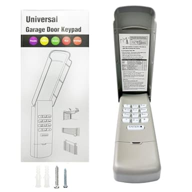Universal Garage Door Opener Keypad for Liftmaster Chamberlain Craftsman Wayne Dalton Openers Produced Since 1993, Wireless Keypad Keyless Entry, Replaces 877/878MAX 377/977/877/66LM, Safe Security