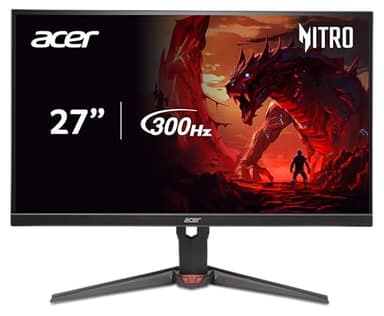 Acer Nitro 27" WQHD 2560x1440 IPS PC Gaming AMD FreeSync Premium | 300Hz | Up to 0.5ms | 99% sRGB | DisplayHDR 400 | ErgoStand | VESA Mounting | 1 x DP 1.4 & 2 x HDMI 2.1 | XV272U F3bmiiprx