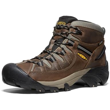 KEEN Men's Targhee 2 Mid Height Waterproof Hiking Boots,Shitake/Brindle,10.5