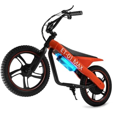 DUODIAN Electric Bike for Kids,350W Motor,36V 7.8Ah,15.5 MPH,15 Miles Long Range,16" Tires Motorcycle,Kids Electric Balance Bike for Boys & Girls Aged 6 and Above,Youth Off-Road Electric Bicycle