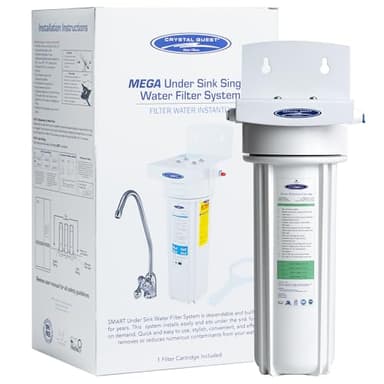 Crystal Quest Nitrate Removal + Smart/in-line Water Filter System Filters Up to 3000 Gallons - Inline Water Filtration for Refrigerator, Ice Maker, Water Cooler and Coffee Makers