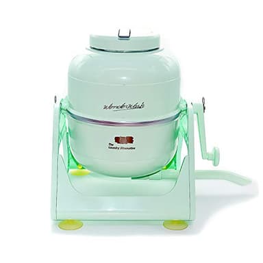 WonderWash Portable Washing Machine for Apartment & Tiny Spaces - Manual Hand Clothes Washer with Retro Design - Clean Laundry Anywhere with Our Countertop, Non-Electric, Small Washer - Mint Green