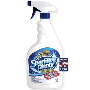 Sparkle Plenty Chandelier Cleaner Drip Dry Spray No Wipe - Dust Remover & Streak Free Glass Cleaner Spray for Chandeliers Crystals & Window Screen Surface - All Purpose Cleaning Supplies (32 oz)