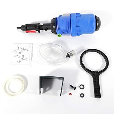YIPONYT Fertilizer Injector, Drip Irrigation Adjustable Chemical Liquid Dosing Pump Water Powered Fertilizer Doser Dispenser 0.4-4%, for Agriculture Garden Greenhouse Livestock
