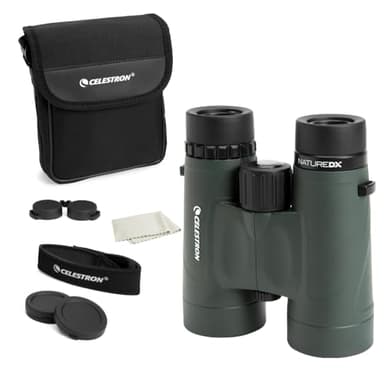 Celestron - Nature DX 8x42 Binoculars – Ideal for Birding and Outdoors – 42mm Objective Lenses – Wide 7.4° Field of View – BaK-4 Prisms – Fully Multi-Coated – Waterproof and Fogproof