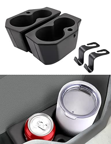 JOYTUTUS Car Door Cup Holder Insert Compatible with 2009-2018 Ram 1500-5500 & 2019-2022 Ram 2500-5500, Replacement for 5NN24XXXAA/1LD23XXXAA, 2PCS Left & Right Foam Cup Holder