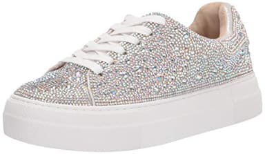 Betsey Johnson Women's Sidny Sneaker, Rhinestone, 7.5