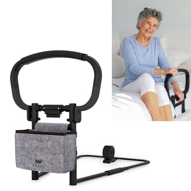 Sturdy Bed Rails for Elderly Adults Safety - Foldable & Adjustable Bed Rail - Supports up to 330lbs - Fit King, Queen, Full, Twin - Bed Guard Rail for Seniors WELLORA