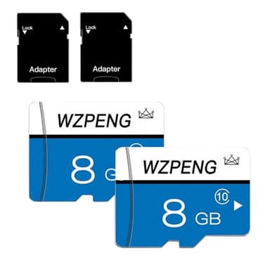 8GB Micro Sd Card Class 10 Memory Card with sd Adapter Fast Speed TF Card for Tablet/Mobile Phone/Camera/Car Audio-2PCS