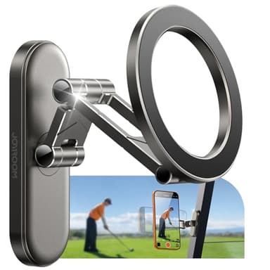 Upgraded Magnetic Golf Cart Phone Holder, [Tri-fold+All Alloy] Golf Gifts for Men Women Him Golf Cart Accessories 2025 Stocking Stuffers Compatible with MagSafe iPhone 17-12 Fits EZGO Club Car Yamaha