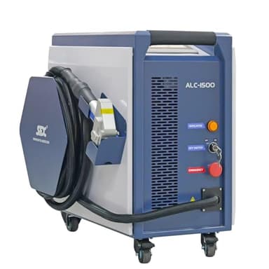 US Stock 1500W Air-Cooled Laser Cleaning Machine for Rust Removal Continuous Laser Cleaner for Rust, Paint & Oil Stains, 250mm Wide Scan Smart IoT Remote 220V Portable Handheld Laser Cleaner Class 2