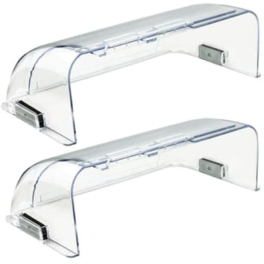 Binazon Heating & Air Vent Deflector for Vents, Sidewall, Ceiling, Floor Registers - Adjust Between 9"-14", Magnetic Vent Covers for Air Conditioning, Heat, AC, Floor, Under Furniture (2 Pack Clear)