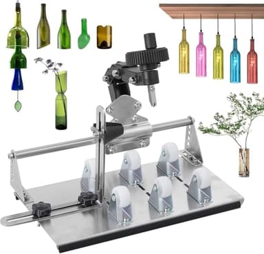 Upgraded Glass Bottle Cutter kit, Wine Bottle Cutter, Glass Bottle Cutter Set Glass Bottle Cutter for All Shapes, Bottle Cutter Glass Cutter kit Round and Square, Wine Bottle Cutter Tools, Bottle DIY