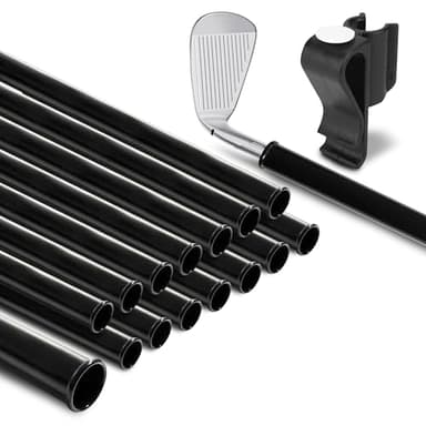 Golf Bag Tubes Set of 14 (1.25'') + 1 (1.5'') for Fat Putter Grip, Club Protection Sleeves, Dividers & Organizer, Travel Accessory for Golf Bag Separation and Organization with Putter Clip