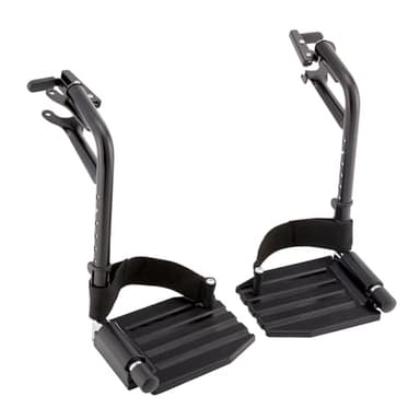 Invacare T93HCP Wheelchair Hemi Footrest with Composite Footplate and Heel Loop for Wheelchair, Pair