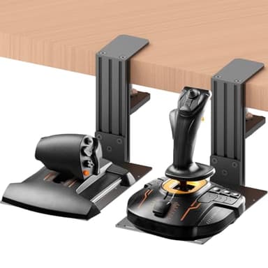 Universal Desk Mount Compatible with Logitech X56, X52, X52 Pro, Thrustmaster SimTask Farmstick, T - Flight Hotas One, T - Flight Hotas 4, T - Flight Hotas X, T16000M FCS Hotas, TCA Officer Pack, Sol - R2 HOSA