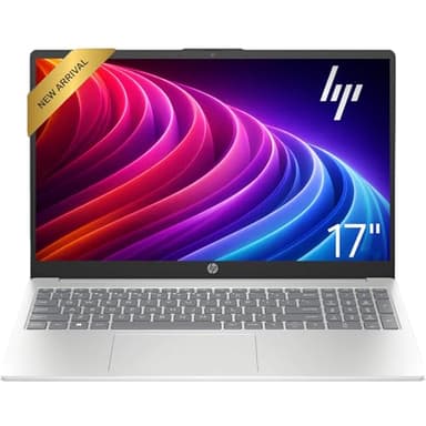 HP 17 Inch Laptop 2026 Edition, 16GB RAM, 1TB Storage (512GB SSD + 512GB External), Intel 13th i3 CPU (8 Cores), 17.3" IPS Display, Large Screen, Windows 11 with Office 365 for The Web, No Mouse