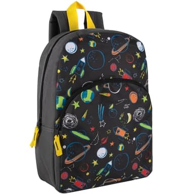 Trailmaker 15 Inch Kids Backpacks for Boys & Girls | Preschool, Kindergarten, Elementary School Backpacks with Adjustable, Padded Straps (Stellar Space)