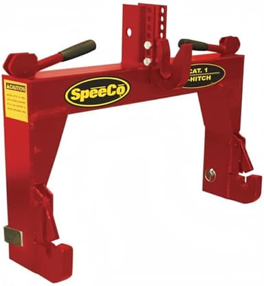 SpeeCo 3-Point Quick Hitch Category 1 Tractor Implement Adaption, No Bushings Required, Red Powder Coat, 2000 lb Lift Capacity