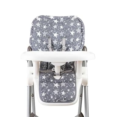 Todays Kids High Chair Pad - Machine Washable High Chair Cover, Easy Use Highchair Cushion, Soft Highchairs Covers for Baby, Padded Highchair Cover w/Elastic Back, Fits 3-5 Point Harness Chairs