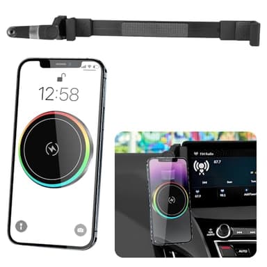 LUNQIN Car Magnetic Phone Mount for Acura RDX 2019 2020 2021 2022 2023 2024 2025 2026 Auto Interior Accessories Best Cellphone Holder Fast 15W Wireless Charger Cell Phones Charging Screen Stand