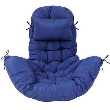 Tudomro Egg Chair Cushion Filling 2.58 kg Replacement Rocking Chair Cushions High Back Swing Hammock Egg Hanging Cushion Thicken for Indoor Outdoor Patio Garden(Navy Blue,1 Pcs)