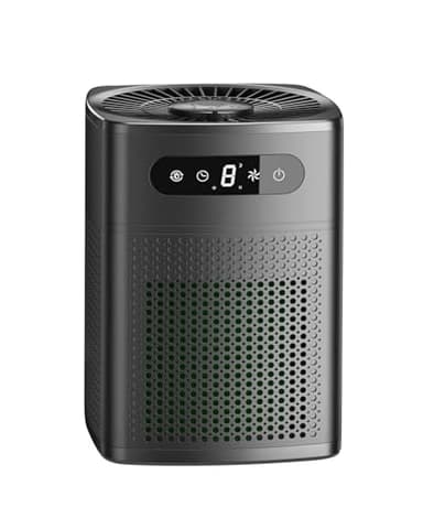Air Purifiers for Bedroom, HEPA Covers Up to 302 sq.ft Room, 24db Sleep Model, Night Lighting, 3 Timers, with Aromatherapy for Bedroom, Dorm Room, Apartment, Kitchen-HY1800 (Light-Black)