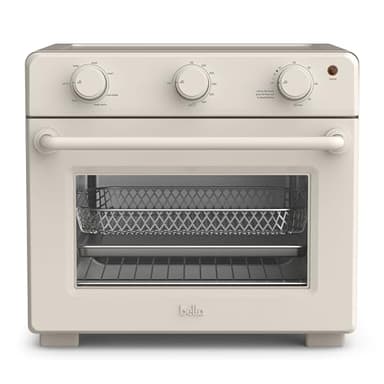 bella Air Fry Toaster Oven, 7 Preset Cooking Options, Dishwasher-Safe EverGood Coated Trays Included, 60-Minute Auto Shutoff w Audible Timer, Power Indicator Light, 1700 Watt, Oatmilk