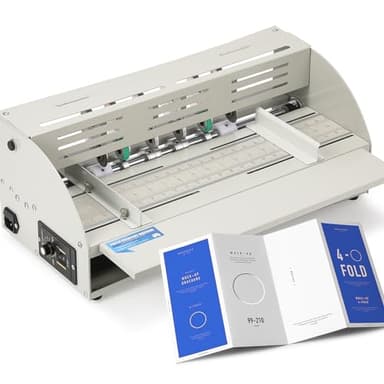 Mxmoonant Electric Creasing Machine with Adjustable Speed 0-100r/min, Paper Creaser Perforator Cutter Folder for Cards Invitations Tickets 110V