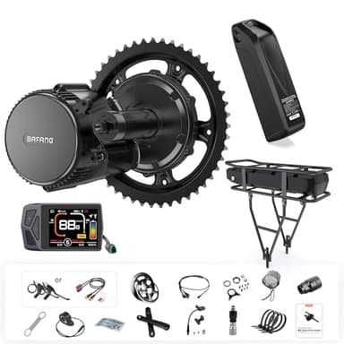 BAFANG BBS02B / BBS-HD Mid Drive Motor Kit,36V/48V/52V 1000W/750W CAN Bus Ebike Conversion Kit with LCD Display, USB Programmable, Fits 68-73/100/120mm Bottom Bracket, Battery Optional