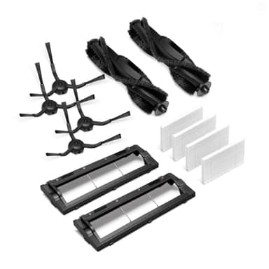 Tapo Robot Vacuum Replacement KIT, Includes Easy to Replace 2x Main Brush and cover, 4x Side Brush, 4x Washable HEPA Filter, Compatible with RV30 Max and Plus, RV20 Max and Plus