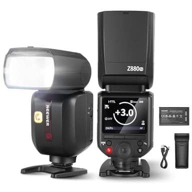 NEEWER Z880-N 2.4G 76Ws i-TTL Camera Flash Speedlite Compatible with Nikon, Upgraded UI, Adjustable Modeling Lamp, TTL/M Quick Switch TCM Key, 1/8000s HSS 7.2V/3000mAh Battery 600 Full Power Flash