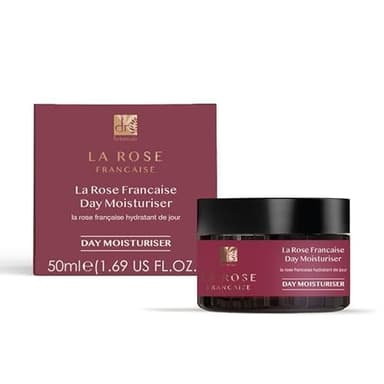 Dr Botanicals La Rose Francaise Day Moisturiser 50ml | Targets Dull Looking Skin, Reduces Signs of Aging & Provides Protection from Free Radicals, Making it Suitable For all Skin Types.